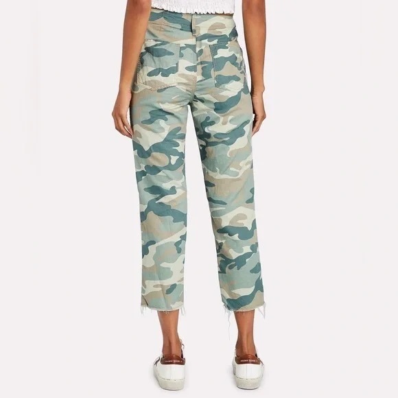 MOTHER Shaker Chop Crop Camo Trousers Jeans NWT Size 30 - Picture 4 of 4
